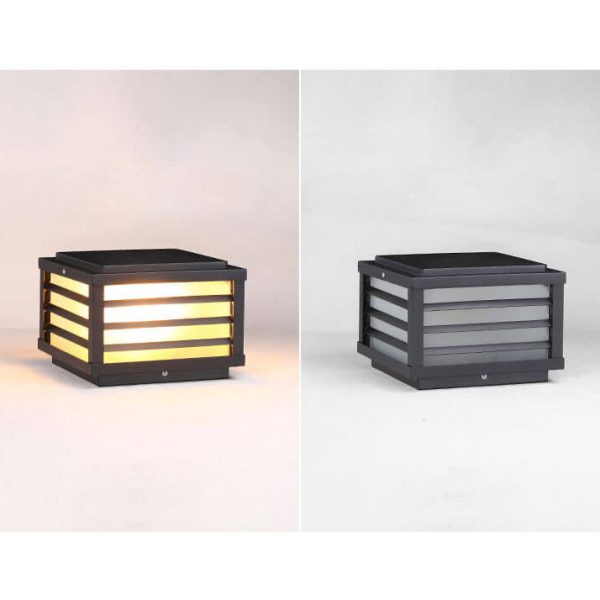 Solar Square Post Head Light Outdoor Patio Waterproof Post Head Light - Image 10
