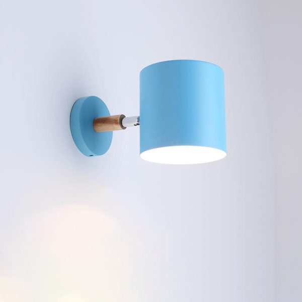Nordic Macaron Cylinder Rotatable 1-Light Wall Sconce Lamps - Image 11