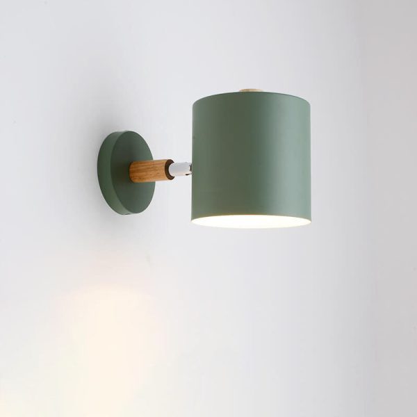 Nordic Macaron Cylinder Rotatable 1-Light Wall Sconce Lamps - Image 9