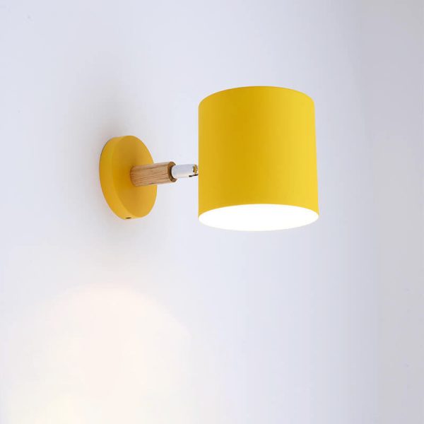 Nordic Macaron Cylinder Rotatable 1-Light Wall Sconce Lamps - Image 10