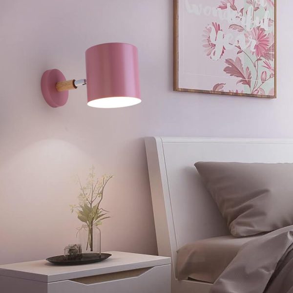 Nordic Macaron Cylinder Rotatable 1-Light Wall Sconce Lamps - Image 4
