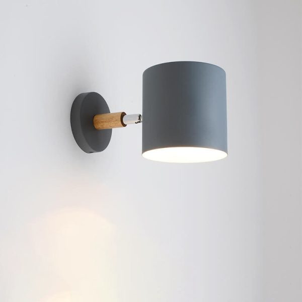 Nordic Macaron Cylinder Rotatable 1-Light Wall Sconce Lamps - Image 13