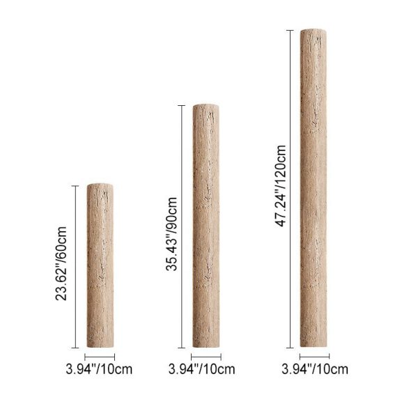 Modern Minimalist Waterproof Long Yellow Travertine LED Wall Sconce Lamp For Outdoor Patio - Image 4