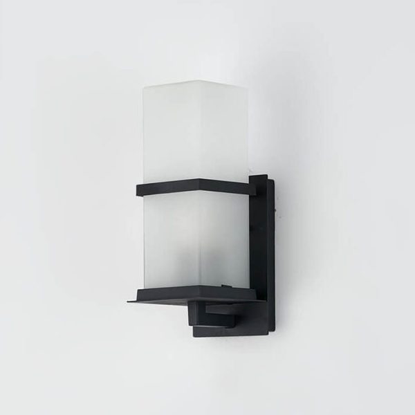 Industrial Outdoor Waterproof Column Frosted Glass Shade 1-Light Wall Sconce Lamp - Image 14