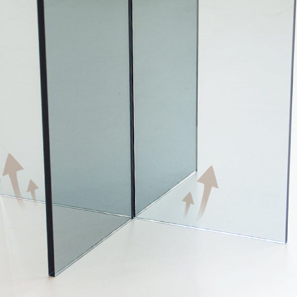 Contemporary Scandinavian Acrylic Semicircle End Table 2-Tier For Living Room - Image 8
