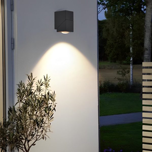Adjustable Up and Down Light Motion Sensor Waterproof Black Wall Lamp - Image 3