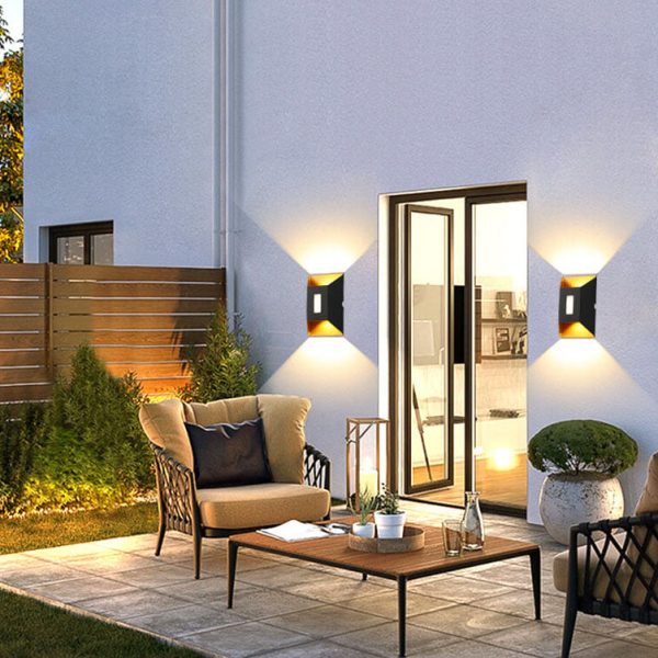 Modern Aluminum Lens Outdoor Waterproof Patio LED Wall Sconce Lamp - Image 10