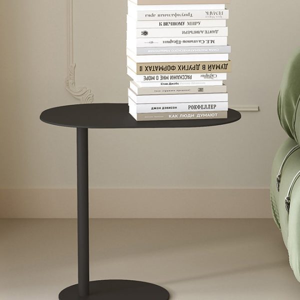 Modern Minimalist Geometric Round Iron End Table For Living Room - Image 9