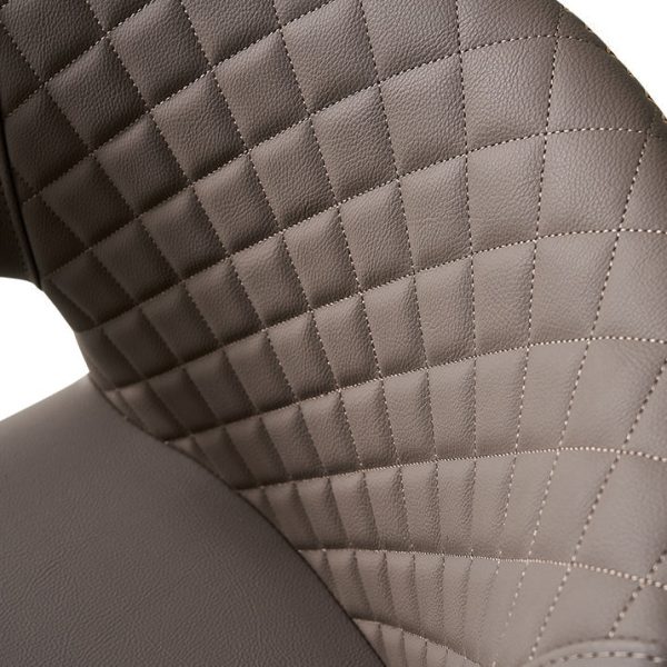 Modern Minimalist Microfiber Skin Wood Carbon Steel Sponge Square Arc Dining Chair Backrest For Dining Room - Image 5