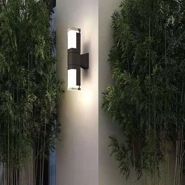 Outdoor Modern Waterproof Rectangular Column LED Wall Sconce Lamp - Image 4