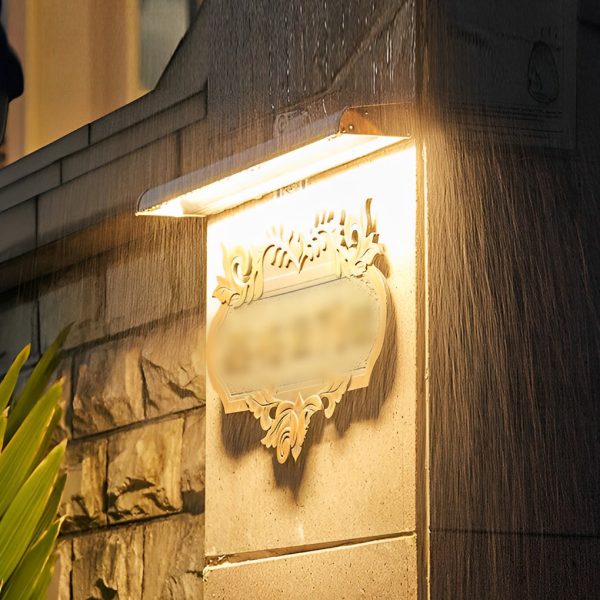 Rectangular Adjustable Waterproof LED Modern Signboard Solar Wall Lamp - Image 9