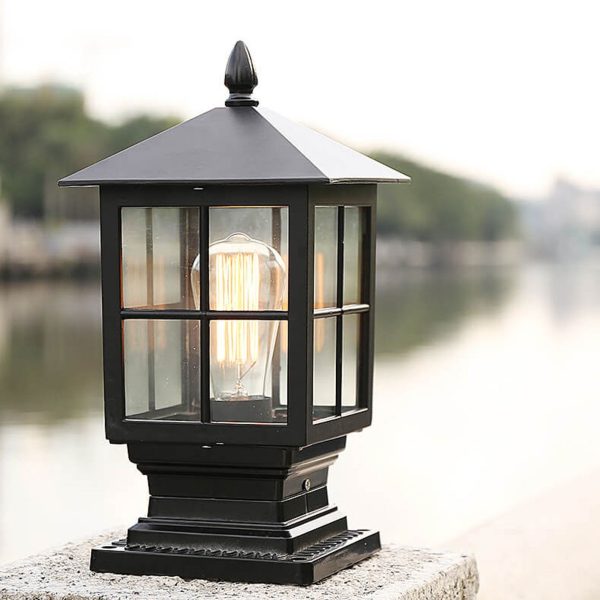 European Outdoor Column Lantern Waterproof  Rustproof 1-Light Patio Light - Image 10
