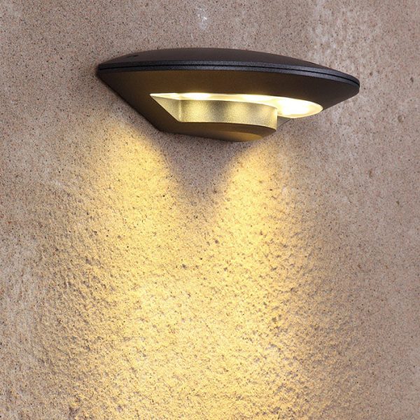 Modern Creative Flying Saucer Round LED Outdoor Waterproof Wall Sconce Lamp - Image 5
