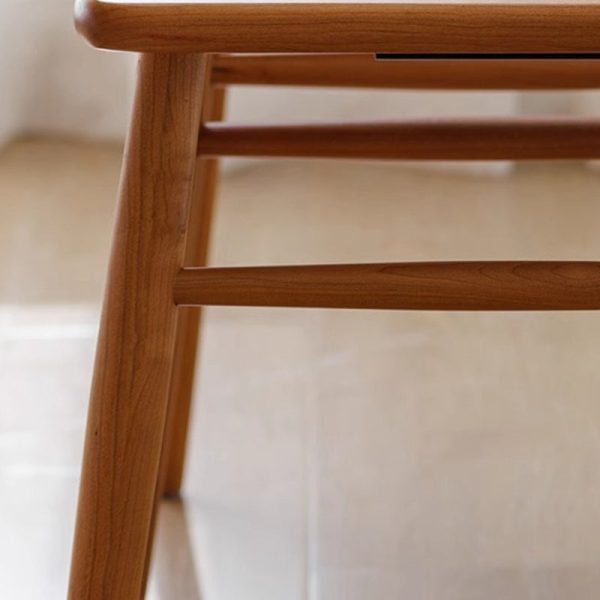 Traditional Vintage Square Cherry Wood Dining Chair Backrest For Dining Room - Image 10