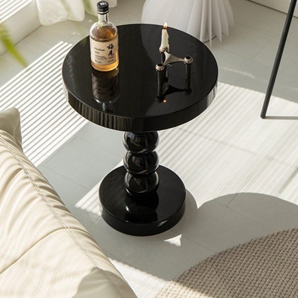 Traditional Vintage Round Beaded Wooden Coffee Table For Living Room - Image 24