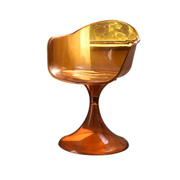 Contemporary Nordic Acrylic Plastics Arc Design Dining Chair Backrest For Dining Room - Image 19