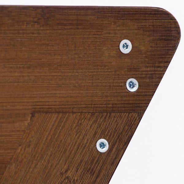 Traditional Vintage Z-Shaped Wood Removable End Table 2-Tier Universal Wheel For Living Room - Image 10