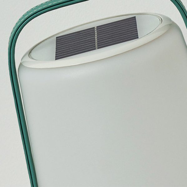 Modern Minimalist Solar Waterproof Leather PE Cylinder Striped Lantern Portable LED Landscape Lighting Outdoor Light For Outdoor Patio - Image 9