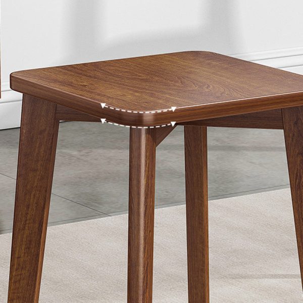 Traditional Chinese Solid Wood Square Stackable Low Stool Backless For Living Room - Image 6