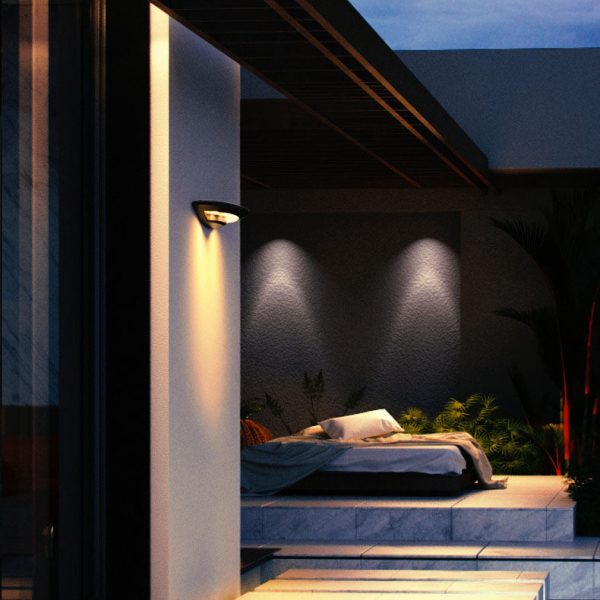 Modern Creative Flying Saucer Round LED Outdoor Waterproof Wall Sconce Lamp - Image 15
