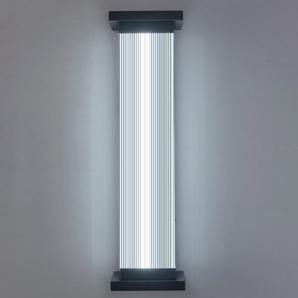 Modern Minimalist Waterproof Striped Rectangle Stainless Steel Acrylic Wall Sconce Lamp For Outdoor Patio - Image 20