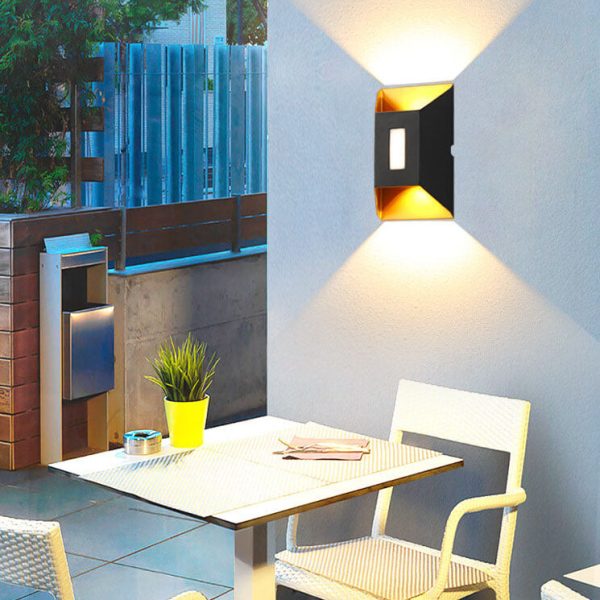 Modern Aluminum Lens Outdoor Waterproof Patio LED Wall Sconce Lamp - Image 11