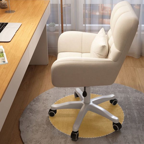 Modern Minimalist Square Back Velvet Cotton Nylon Desk Chair Backrest Armrest For Home Office - Image 10