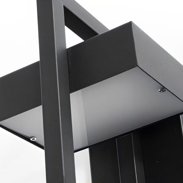 Rectangular Minimalist LED Waterproof Black Modern Outdoor Wall Lamp - Image 10