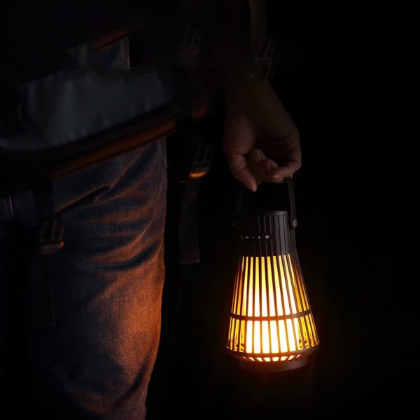 Waterproof Plastic Hollow Bar Lampshade LED Bluetooth Speaker Outdoor Lamp - Image 9