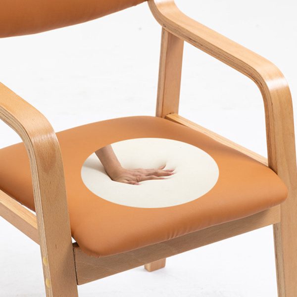 Modern Simplicity Fabric Wood Sponge Square Dining Chair Backrest Armrest For Dining Room - Image 11