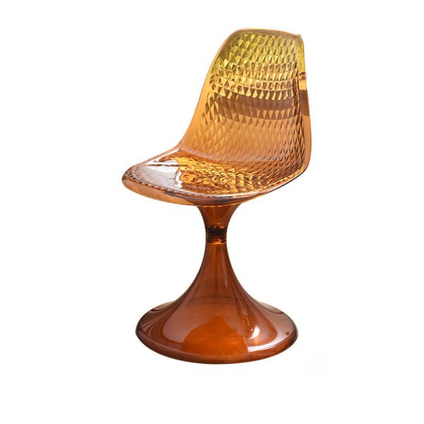 Contemporary Nordic Acrylic Plastics Arc Design Dining Chair Backrest For Dining Room - Image 20