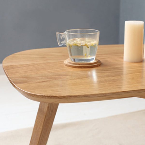 Traditional Vintage Wood V-Shape Base End Table For Living Room - Image 7