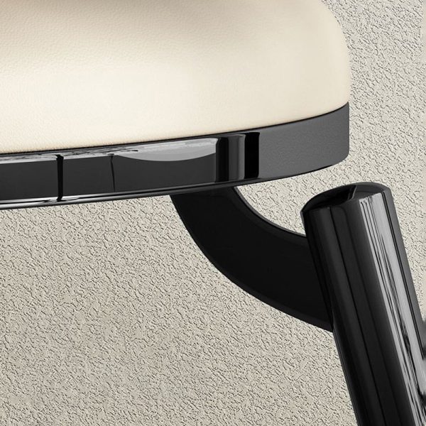 Modern Luxury Round Cushion Lambswool Sponge Black Titanium Dining Chair Backrest For Dining Room - Image 8