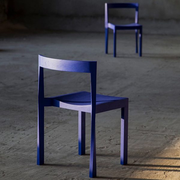 Modern Minimalist Rectangular Wood Chair Backrest Armless For Living Room - Image 10