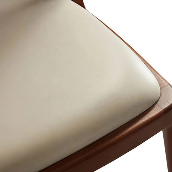 Traditional Chinese Square Wood Weaving Leather Dining Chair Four Legs Backrest Armrest For Dining Room - Image 6