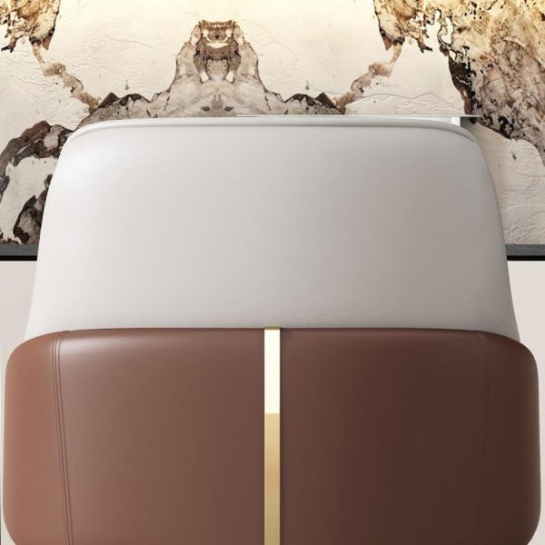 Modern Luxury Square Iron Metal Leather Sponge Dining Chair Armrest Backrest Four Legs For Dining Room - Image 7