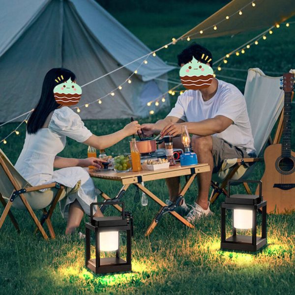 Outdoor Solar Camping Square Portable Cage LED Camping Landscape Light - Image 17