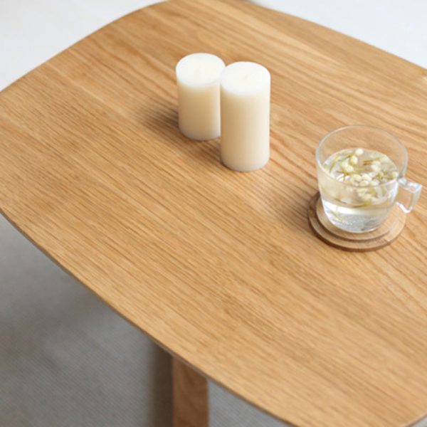 Traditional Vintage Wood V-Shape Base End Table For Living Room - Image 6