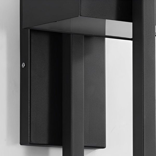 Rectangular Minimalist LED Waterproof Black Modern Outdoor Wall Lamp - Image 9