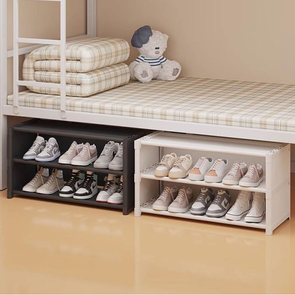 Modern Simplicity Rectangular Plastic Shoe Storage 3-Tier For Entryways - Image 8