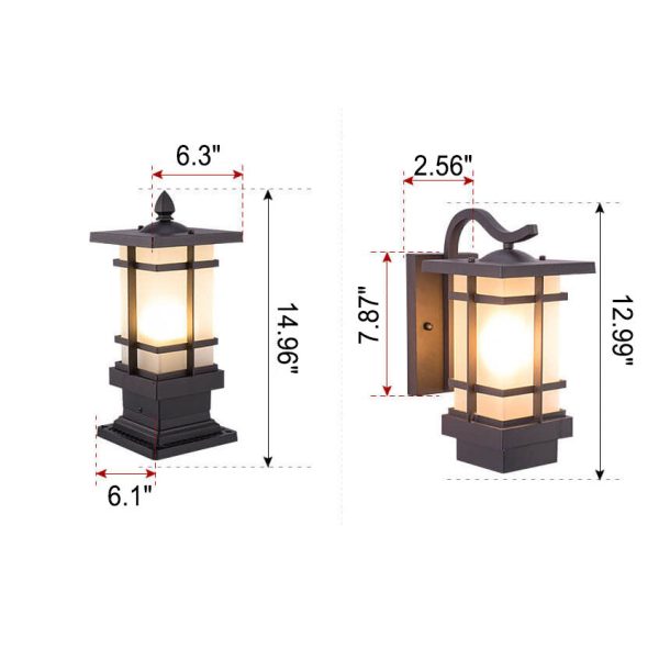 Aluminum Glass Waterproof Landscape Garden Lawn Pillar Lamp Outdoor Light - Image 8