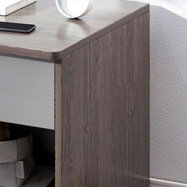 Modern Minimalist Square Table Top High Density Panel Nightstand 1-Drawer For Bedroom - Image 9