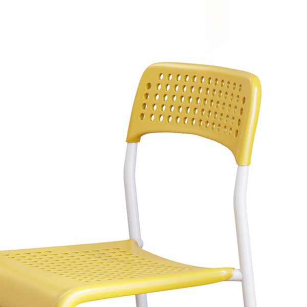 Modern Minimalist Square Plastic Iron Multi-Holes Dining Chair Backrest For Dining Room - Image 10