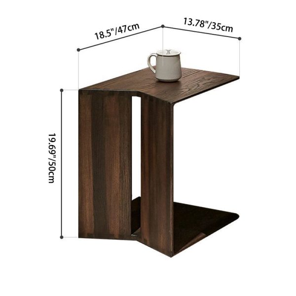 Modern Minimalist Rectangular Shaped Wood End Table For Living Room - Image 4
