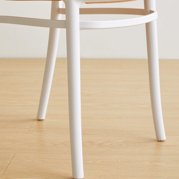 Modern Minimalist Square Rattan Plastic Dining Chair For Dining Room - Image 8