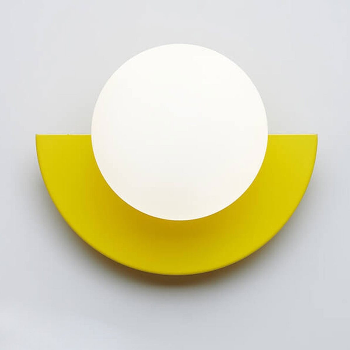 Modern Minimalist Glass Spherical Colorful Semicircle Design 1-Light Wall Sconce Lamp - Image 4