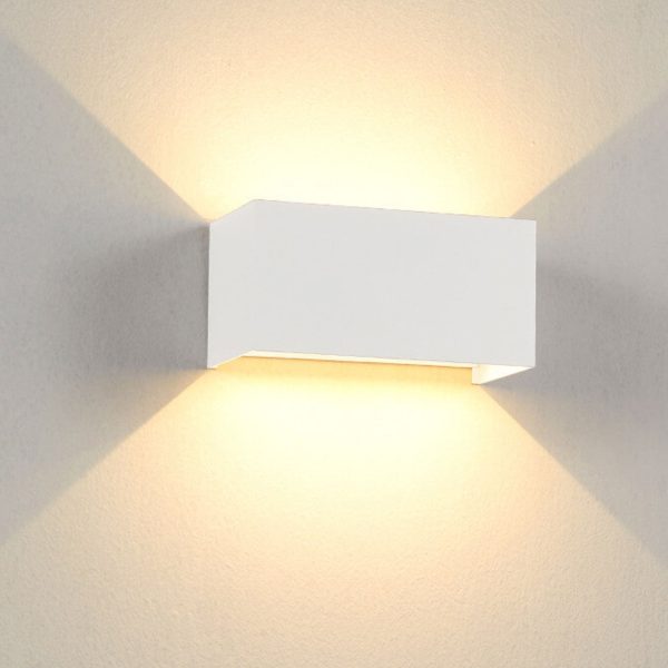 Modern Outdoor Waterproof Rectangular LED Up and Down Illuminated Outdoor Wall Sconce Lamp - Image 3
