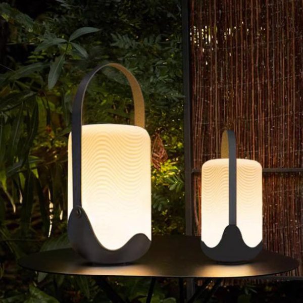 Modern Simplicity Solar Waterproof Iron Acrylic Cylinder Rechargeable LED Portable Landscape Lighting Outdoor Light For Garden - Image 2