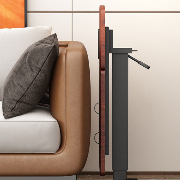 Modern Minimalist Rectangular Wood Metal End Table Foldable For Living Room - Image 14