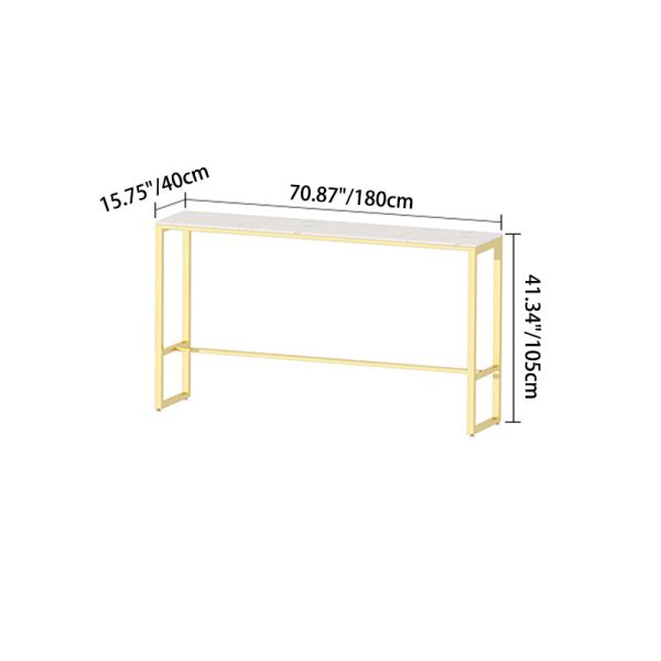 Contemporary Scandinavian Iron Velvet Sponge Marble Round Rectangular Bar Stool & Table Set For Kitchen - Image 4
